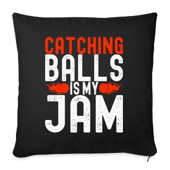 Dodgeball Dodgeball - Sofa pillowcase 17,3'' x 17,3'' (45 x 45 cm) - black - Front