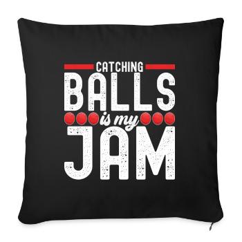 Dodgeball Dodgeball - Sofa pillowcase 17,3'' x 17,3'' (45 x 45 cm) - black - Front