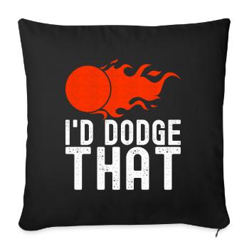 Dodgeball Dodgeball - Sofa pillowcase 17,3'' x 17,3'' (45 x 45 cm) - black - Front