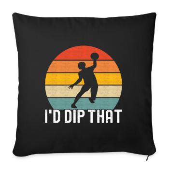 Dodgeball Dodgeball - Sofa pillowcase 17,3'' x 17,3'' (45 x 45 cm) - black - Front