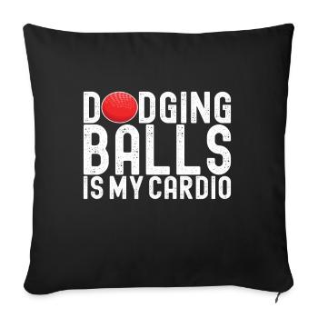 Dodgeball Dodgeball - Sofa pillowcase 17,3'' x 17,3'' (45 x 45 cm) - black - Front