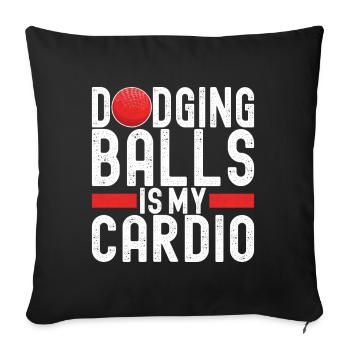 Dodgeball Dodgeball - Sofa pillowcase 17,3'' x 17,3'' (45 x 45 cm) - black - Front
