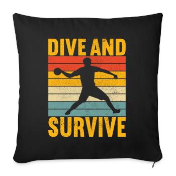 Dodgeball Dodgeball - Sofa pillowcase 17,3'' x 17,3'' (45 x 45 cm) - black - Front