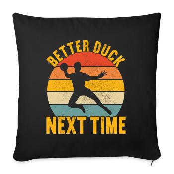 Dodgeball Dodgeball - Sofa pillowcase 17,3'' x 17,3'' (45 x 45 cm) - black - Front