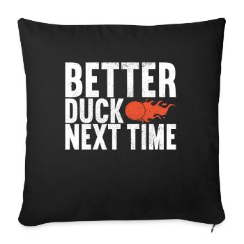 Dodgeball Dodgeball - Sofa pillowcase 17,3'' x 17,3'' (45 x 45 cm) - black - Front