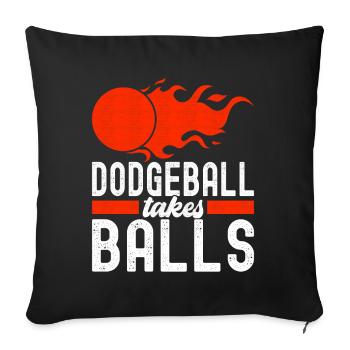 Dodgeball Dodgeball - Sofa pillowcase 17,3'' x 17,3'' (45 x 45 cm) - black - Front