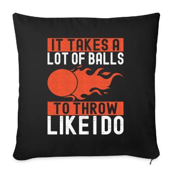 Dodgeball Dodgeball - Sofa pillowcase 17,3'' x 17,3'' (45 x 45 cm) - black - Front