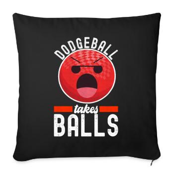 Dodgeball Dodgeball - Sofa pillowcase 17,3'' x 17,3'' (45 x 45 cm) - black - Front