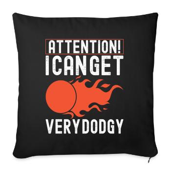 Dodgeball Dodgeball - Sofa pillowcase 17,3'' x 17,3'' (45 x 45 cm) - black - Front