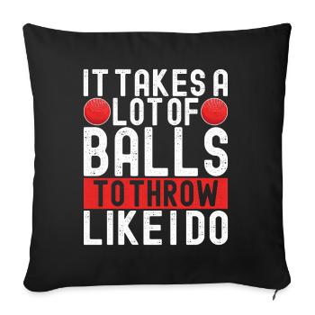 Dodgeball Dodgeball - Sofa pillowcase 17,3'' x 17,3'' (45 x 45 cm) - black - Front