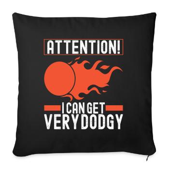 Dodgeball Dodgeball - Sofa pillowcase 17,3'' x 17,3'' (45 x 45 cm) - black - Front