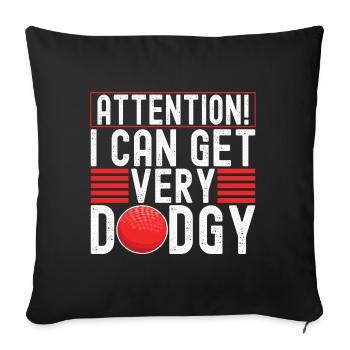 Dodgeball Dodgeball - Sofa pillowcase 17,3'' x 17,3'' (45 x 45 cm) - black - Front