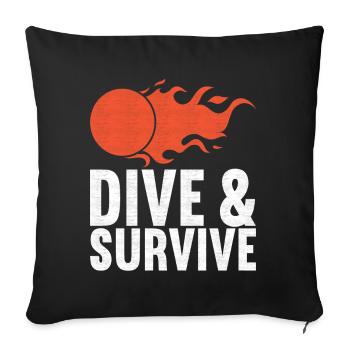 Dodgeball Dodgeball - Sofa pillowcase 17,3'' x 17,3'' (45 x 45 cm) - black - Front