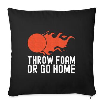 Dodgeball Dodgeball - Sofa pillowcase 17,3'' x 17,3'' (45 x 45 cm) - black - Front