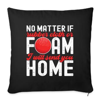 Dodgeball Dodgeball - Sofa pillowcase 17,3'' x 17,3'' (45 x 45 cm) - black - Front