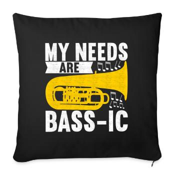 Tuba Tubist - Sofa pillowcase 17,3'' x 17,3'' (45 x 45 cm) - black - Front