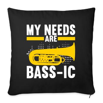 Tuba Tubist - Sofa pillowcase 17,3'' x 17,3'' (45 x 45 cm) - black - Front