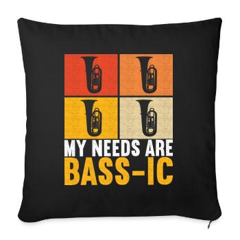 Tuba Tubist - Sofa pillowcase 17,3'' x 17,3'' (45 x 45 cm) - black - Front