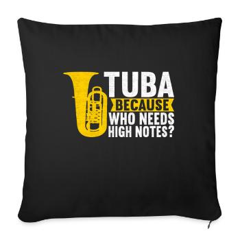 Tuba Tubist - Sofa pillowcase 17,3'' x 17,3'' (45 x 45 cm) - black - Front