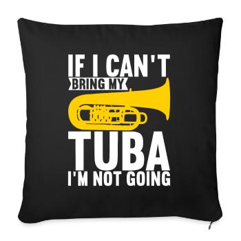 Tuba Tubist - Sofa pillowcase 17,3'' x 17,3'' (45 x 45 cm) - black - Front