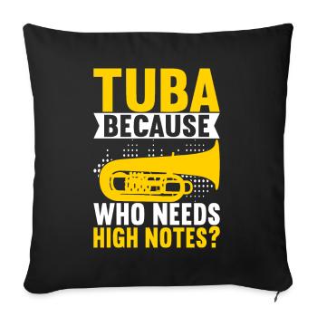 Tuba Tubist - Sofa pillowcase 17,3'' x 17,3'' (45 x 45 cm) - black - Front