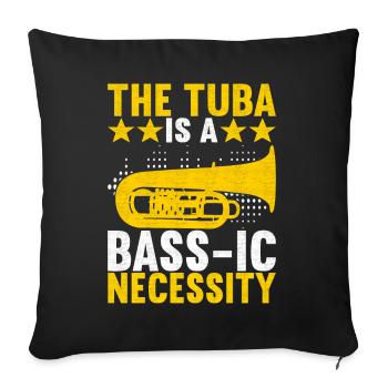 Tuba Tubist - Sofa pillowcase 17,3'' x 17,3'' (45 x 45 cm) - black - Front