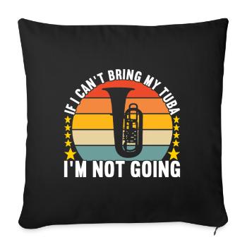 Tuba Tubist - Sofa pillowcase 17,3'' x 17,3'' (45 x 45 cm) - black - Front