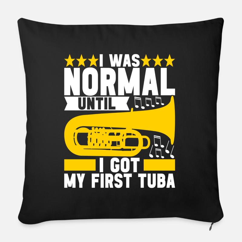 Tuba Tubist - Sofakissenbezug 45 x 45 cm - Schwarz