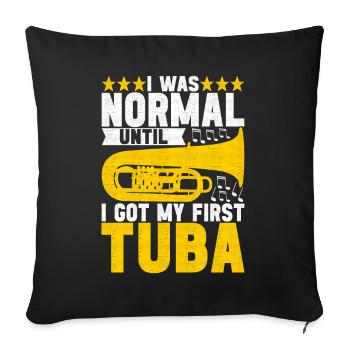 Tuba Tubist - Sofa pillowcase 17,3'' x 17,3'' (45 x 45 cm) - black - Front