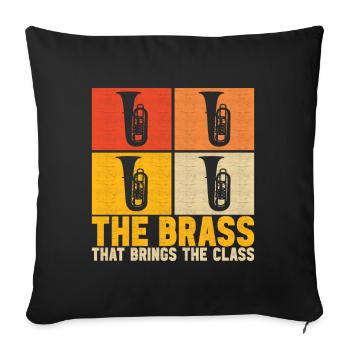 Tuba Tubist - Sofa pillowcase 17,3'' x 17,3'' (45 x 45 cm) - black - Front