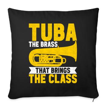 Tuba Tubist - Sofa pillowcase 17,3'' x 17,3'' (45 x 45 cm) - black - Front