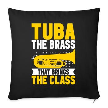 Tuba Tubist - Sofa pillowcase 17,3'' x 17,3'' (45 x 45 cm) - black - Front