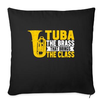 Tuba Tubist - Sofa pillowcase 17,3'' x 17,3'' (45 x 45 cm) - black - Front