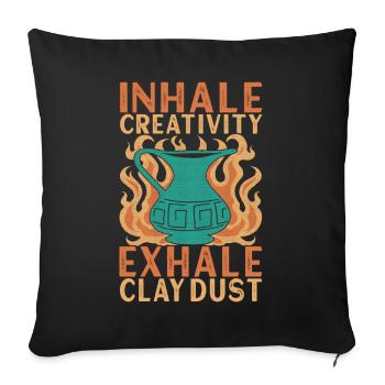 Pottery Pottery - Sofa pillowcase 17,3'' x 17,3'' (45 x 45 cm) - black - Front