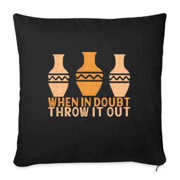 Poterie Poterie - Housse de coussin décorative 45 x 45 cm - noir - Devant