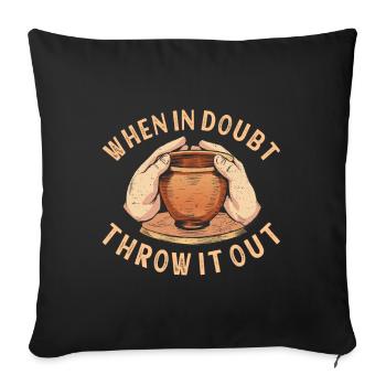Poterie Poterie - Housse de coussin décorative 45 x 45 cm - noir - Devant