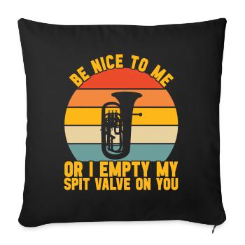 Euphonium Euphonium Player - Sofa pillowcase 17,3'' x 17,3'' (45 x 45 cm) - black - Front