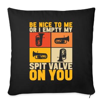 Euphonium Euphonium Player - Sofa pillowcase 17,3'' x 17,3'' (45 x 45 cm) - black - Front