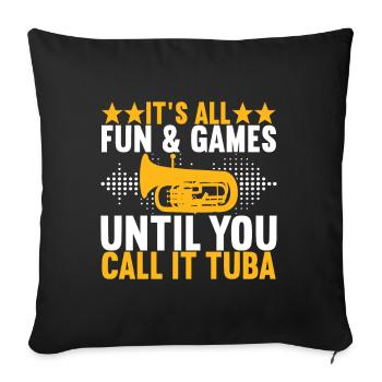 Euphonium Euphonium Player - Sofa pillowcase 17,3'' x 17,3'' (45 x 45 cm) - black - Front