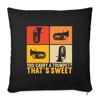 Euphonium Euphonium Player - Sofa pillowcase 17,3'' x 17,3'' (45 x 45 cm) - black - Front