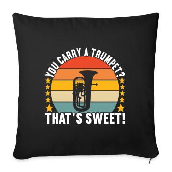 Euphonium Euphonium Player - Sofa pillowcase 17,3'' x 17,3'' (45 x 45 cm) - black - Front