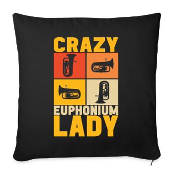 Euphonium Euphonium Player - Sofa pillowcase 17,3'' x 17,3'' (45 x 45 cm) - black - Front