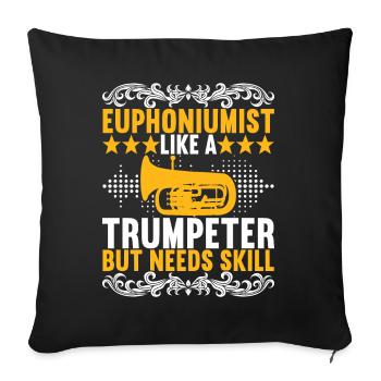Euphonium Euphonium Player - Sofa pillowcase 17,3'' x 17,3'' (45 x 45 cm) - black - Front