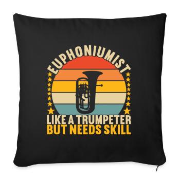 Euphonium Euphonium Player - Sofa pillowcase 17,3'' x 17,3'' (45 x 45 cm) - black - Front