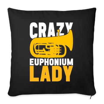 Euphonium Euphonium Player - Sofa pillowcase 17,3'' x 17,3'' (45 x 45 cm) - black - Front
