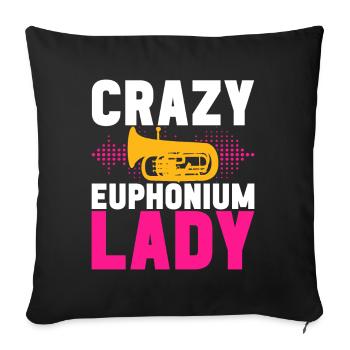 Euphonium Euphonium Player - Sofa pillowcase 17,3'' x 17,3'' (45 x 45 cm) - black - Front