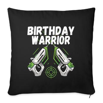 Laser Tag Anniversaire Laser Tag Joueur - Housse de coussin décorative 45 x 45 cm - noir - Devant
