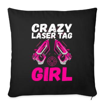 Laser Tag Anniversaire Laser Tag Joueur - Housse de coussin décorative 45 x 45 cm - noir - Devant