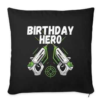 Laser Tag Anniversaire Laser Tag Joueur - Housse de coussin décorative 45 x 45 cm - noir - Devant