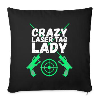 Laser Tag Anniversaire Laser Tag Joueur - Housse de coussin décorative 45 x 45 cm - noir - Devant